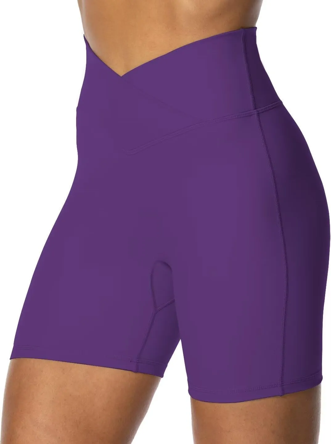 Sunzel No Front Seam Biker Shorts for Women with Pockets, Yoga Workout Gym Bike Shorts