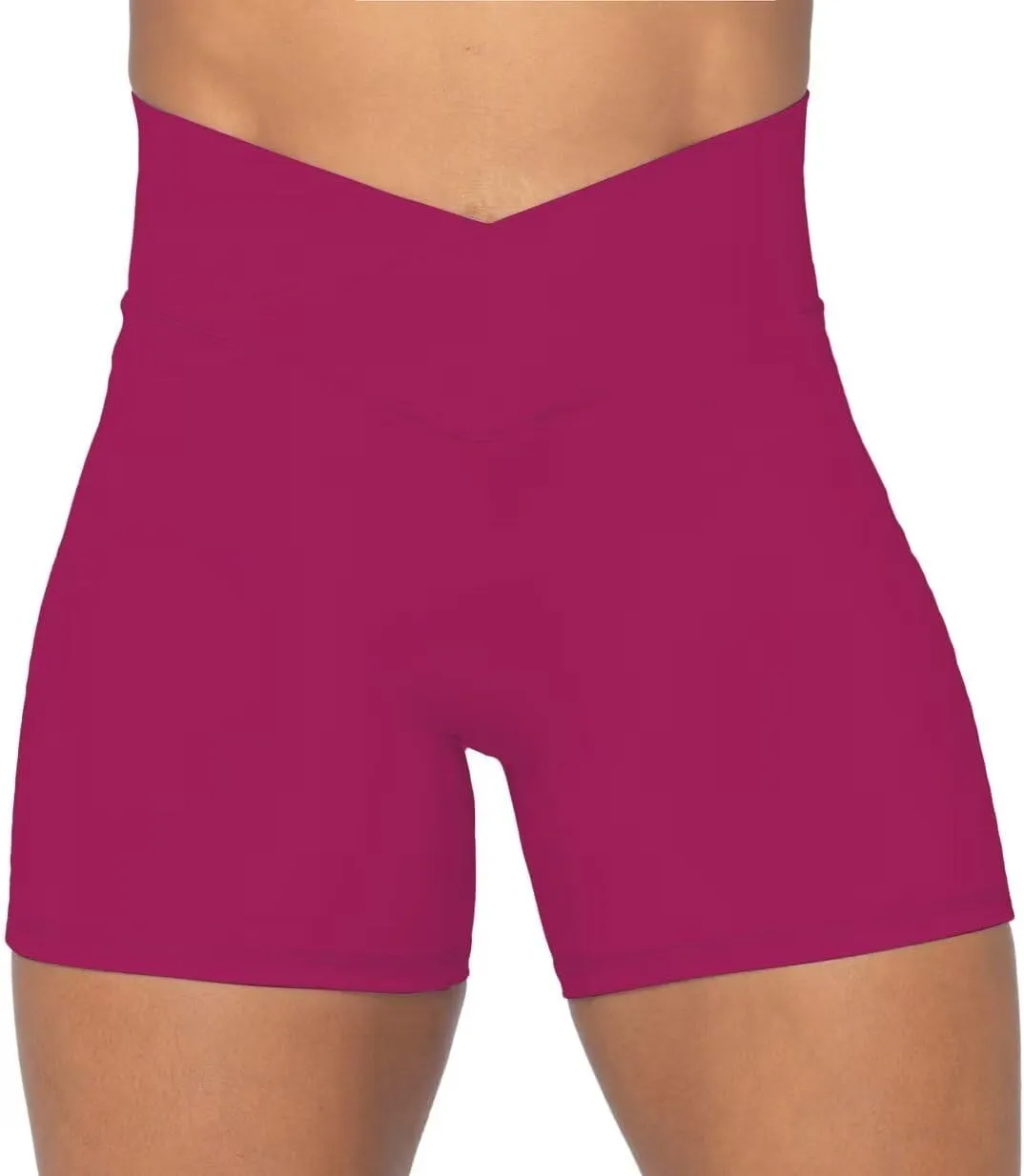 Sunzel No Front Seam Biker Shorts for Women with Pockets, Yoga Workout Gym Bike Shorts
