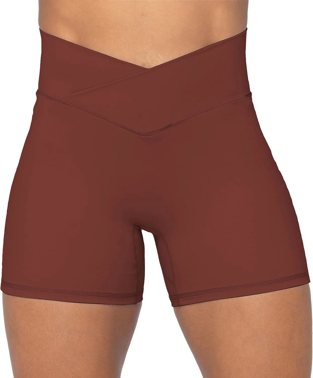 Sunzel No Front Seam Biker Shorts for Women with Pockets, Yoga Workout Gym Bike Shorts
