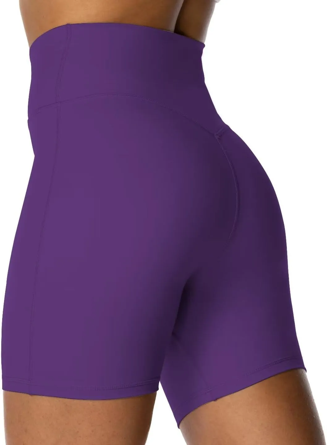 Sunzel No Front Seam Biker Shorts for Women with Pockets, Yoga Workout Gym Bike Shorts