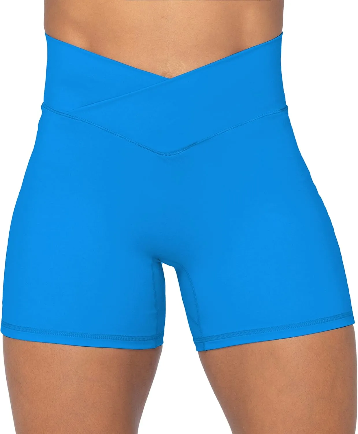 Sunzel No Front Seam Biker Shorts for Women with Pockets, Yoga Workout Gym Bike Shorts