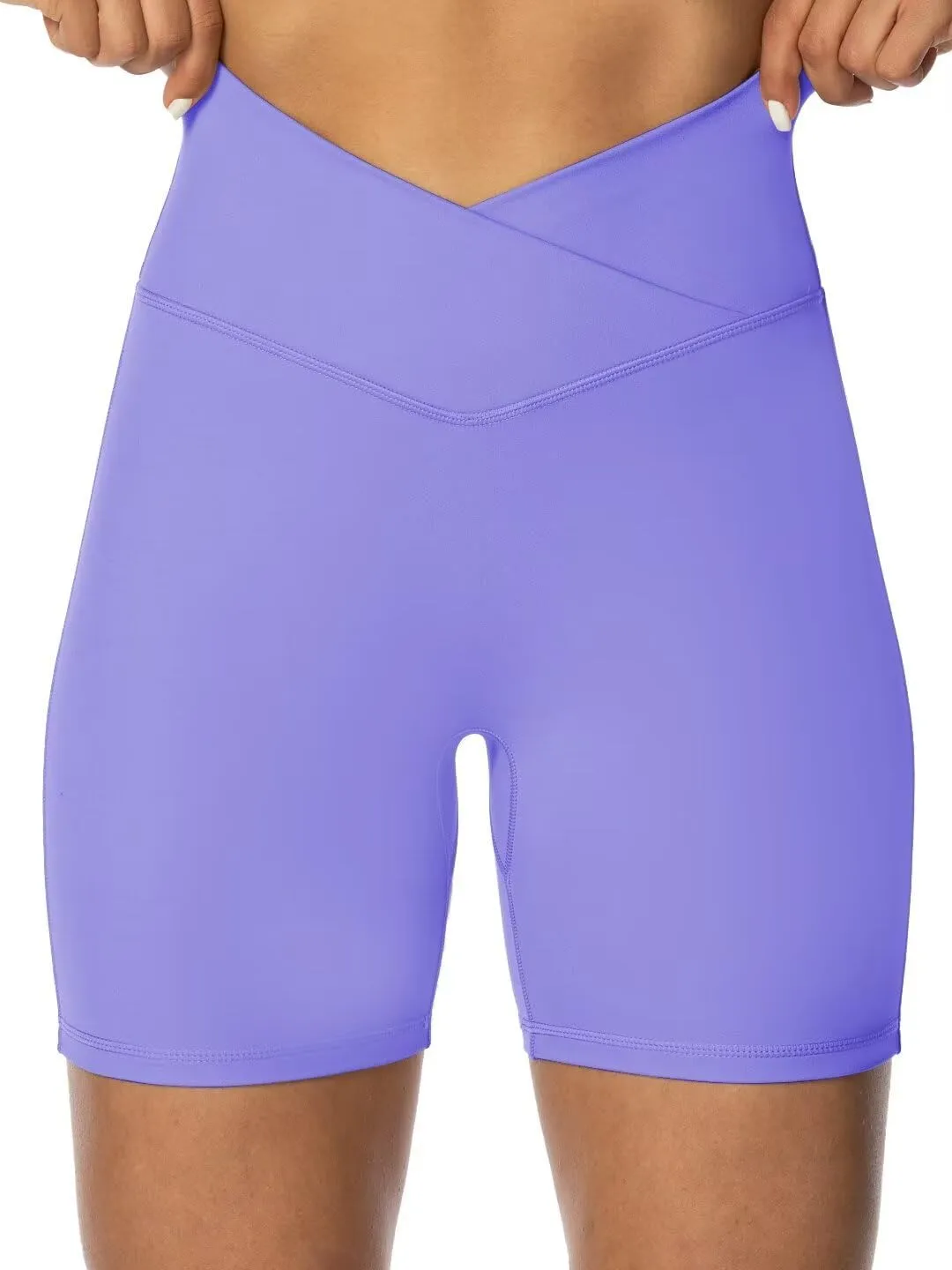 Sunzel No Front Seam Biker Shorts for Women with Pockets, Yoga Workout Gym Bike Shorts