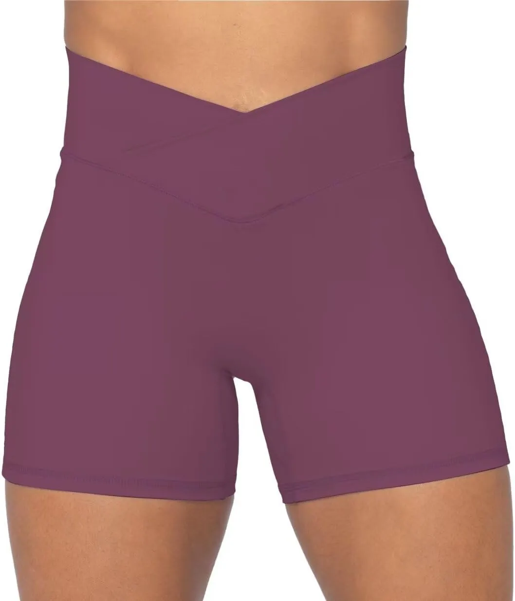 Sunzel No Front Seam Biker Shorts for Women with Pockets, Yoga Workout Gym Bike Shorts