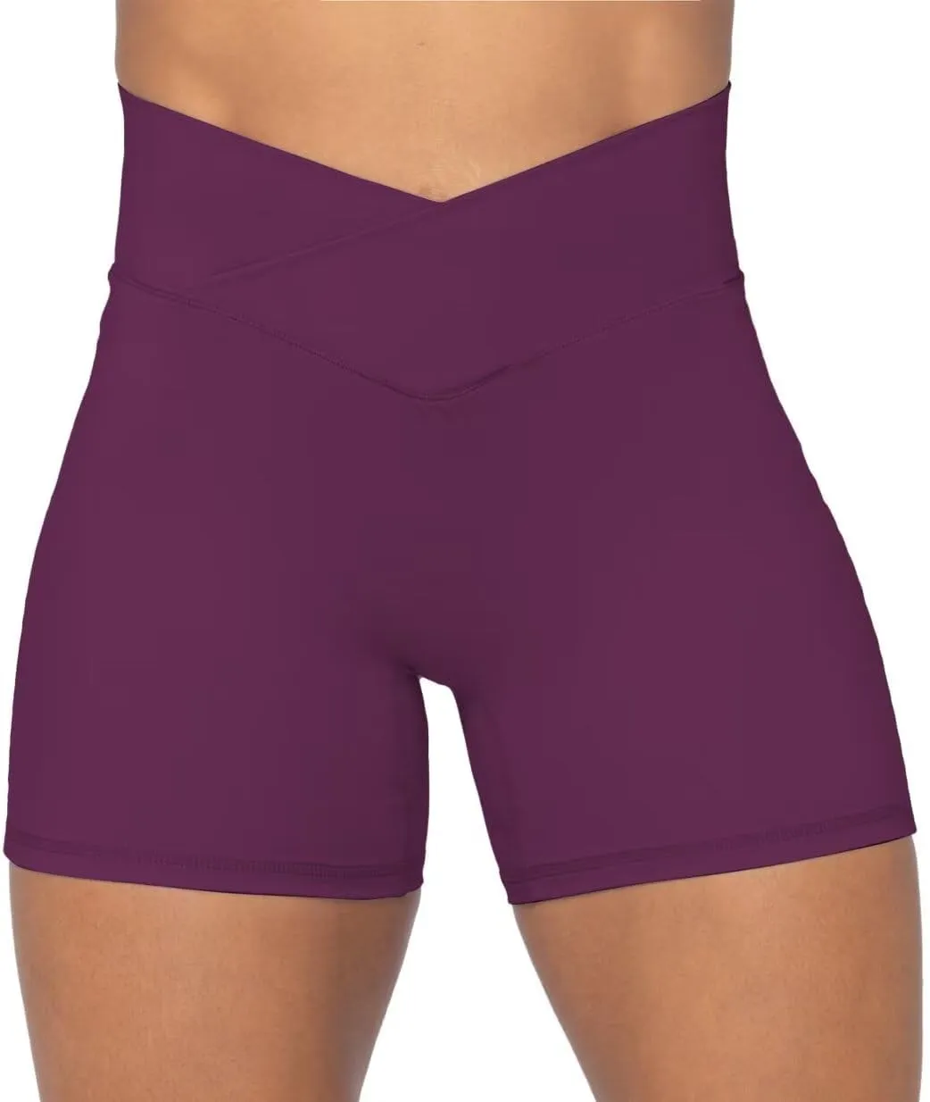 Sunzel No Front Seam Biker Shorts for Women with Pockets, Yoga Workout Gym Bike Shorts