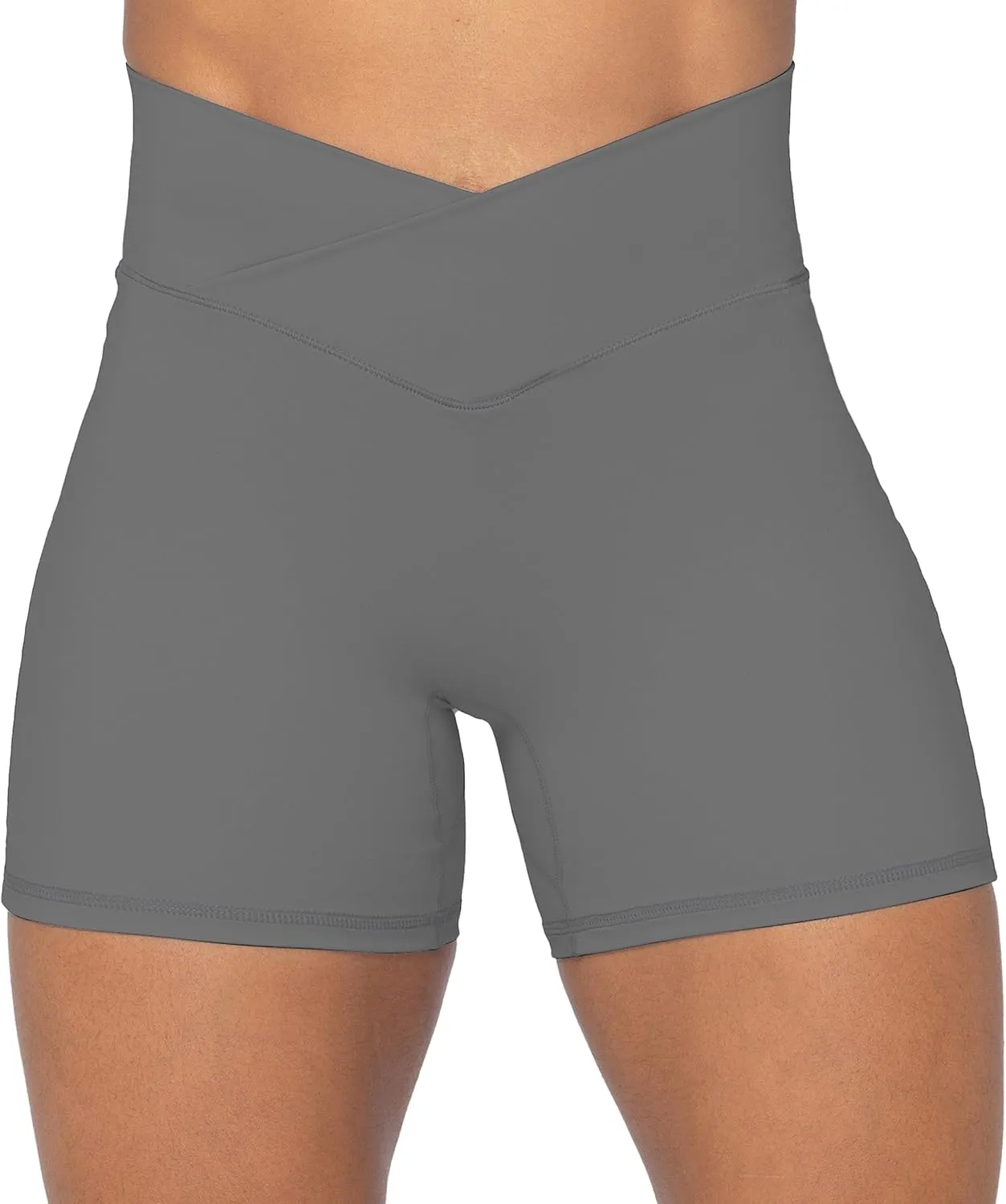 Sunzel No Front Seam Biker Shorts for Women with Pockets, Yoga Workout Gym Bike Shorts