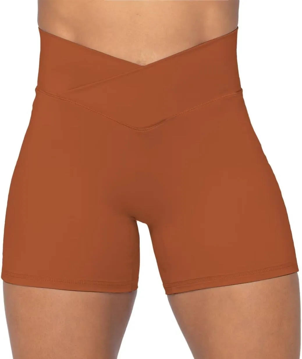 Sunzel No Front Seam Biker Shorts for Women with Pockets, Yoga Workout Gym Bike Shorts