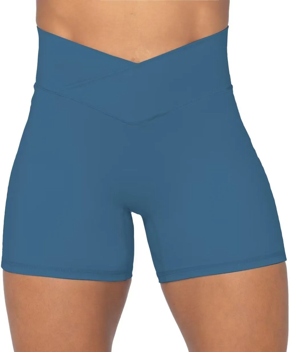 Sunzel No Front Seam Biker Shorts for Women with Pockets, Yoga Workout Gym Bike Shorts