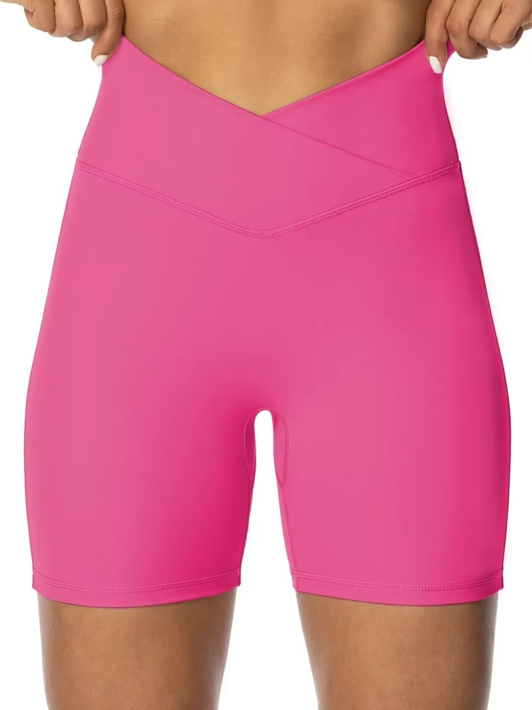 Sunzel No Front Seam Biker Shorts for Women with Pockets, Yoga Workout Gym Bike Shorts
