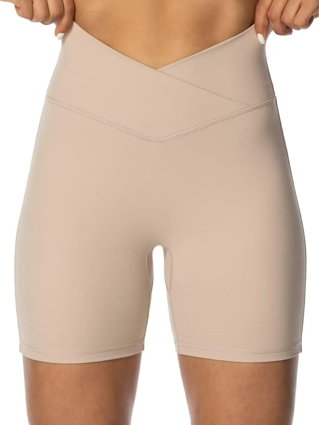 Sunzel No Front Seam Biker Shorts for Women with Pockets, Yoga Workout Gym Bike Shorts