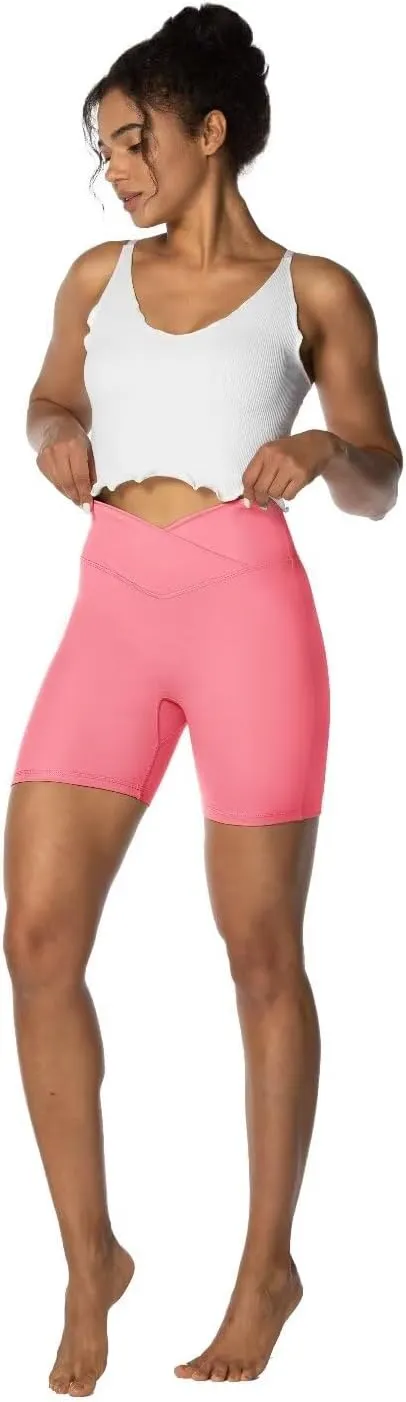 Sunzel No Front Seam Biker Shorts for Women with Pockets, Yoga Workout Gym Bike Shorts