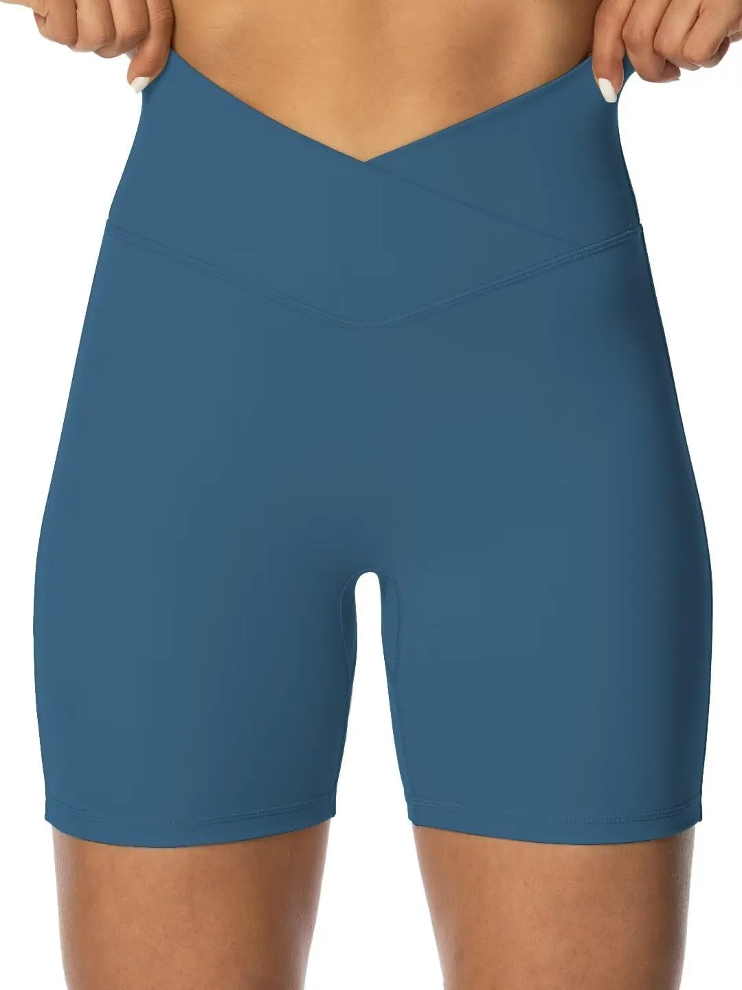 Sunzel No Front Seam Biker Shorts for Women with Pockets, Yoga Workout Gym Bike Shorts