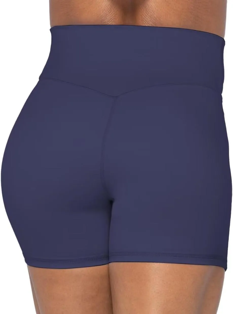 Sunzel No Front Seam Biker Shorts for Women with Pockets, Yoga Workout Gym Bike Shorts