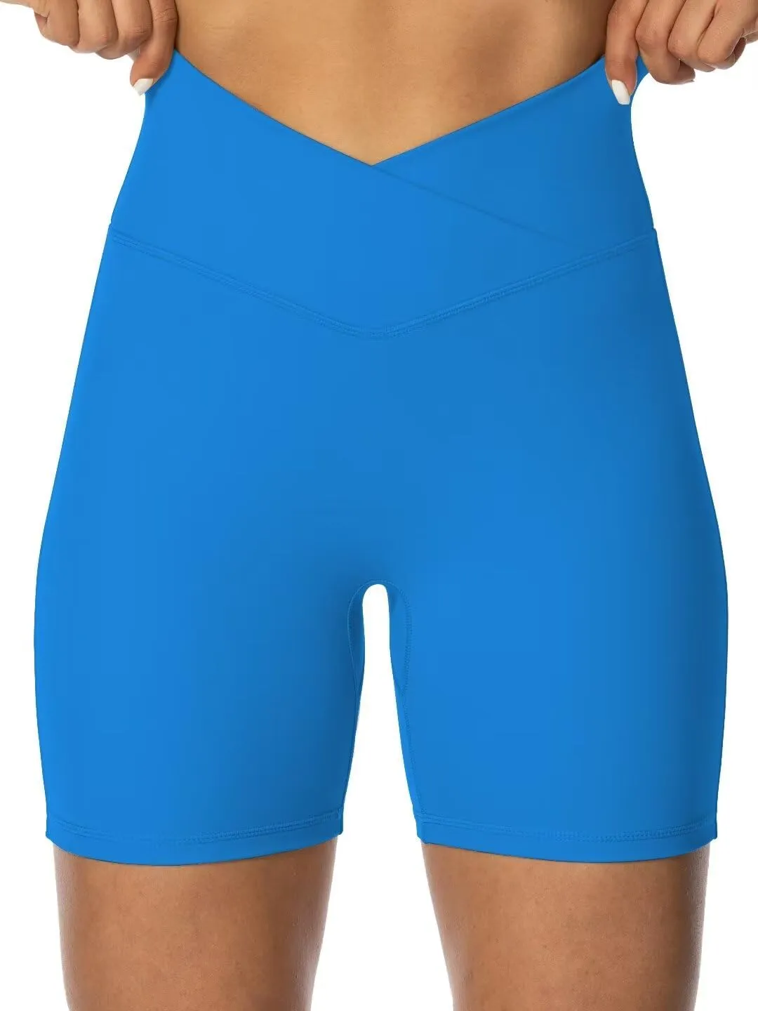 Sunzel No Front Seam Biker Shorts for Women with Pockets, Yoga Workout Gym Bike Shorts