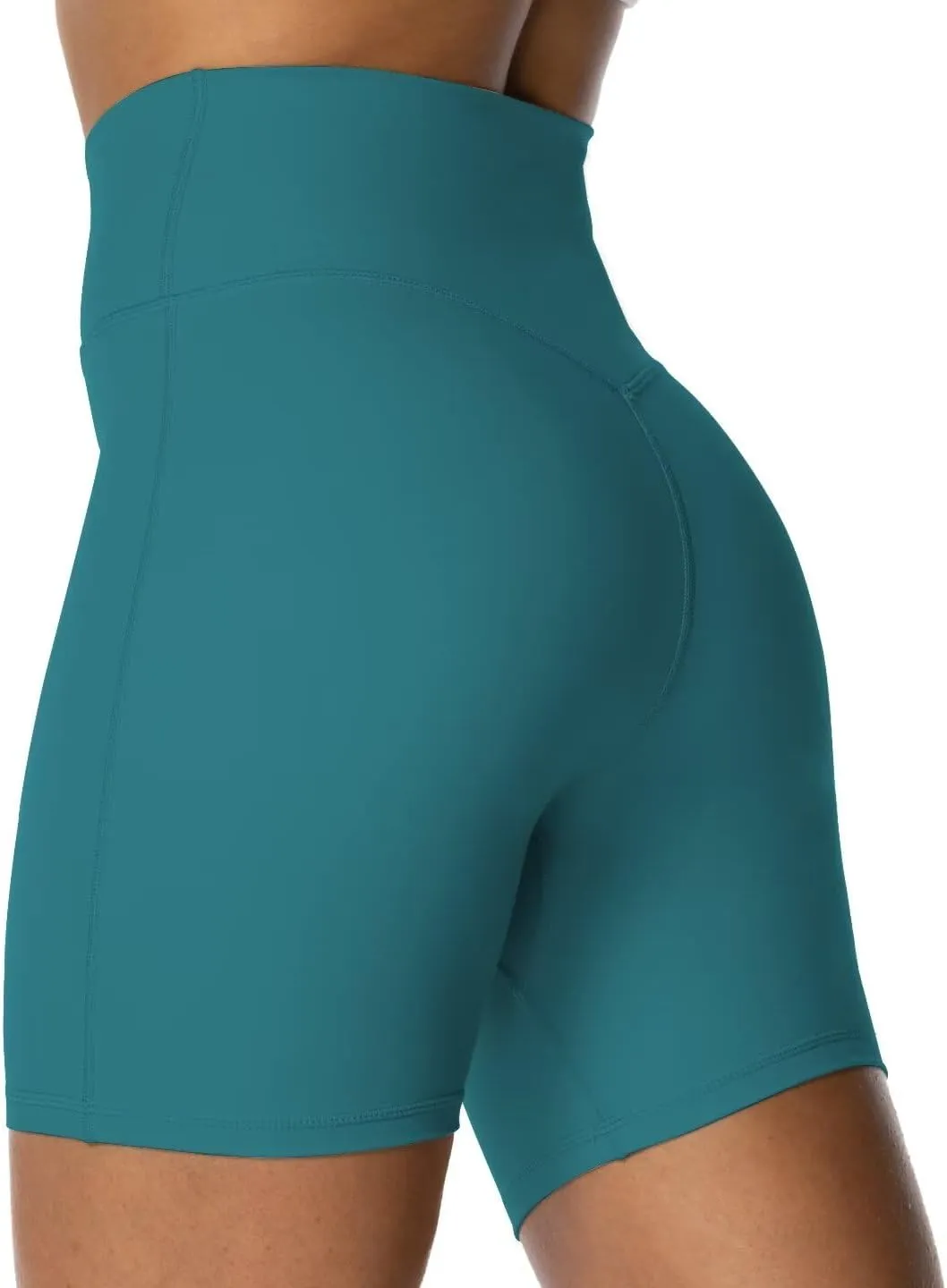 Sunzel No Front Seam Biker Shorts for Women with Pockets, Yoga Workout Gym Bike Shorts