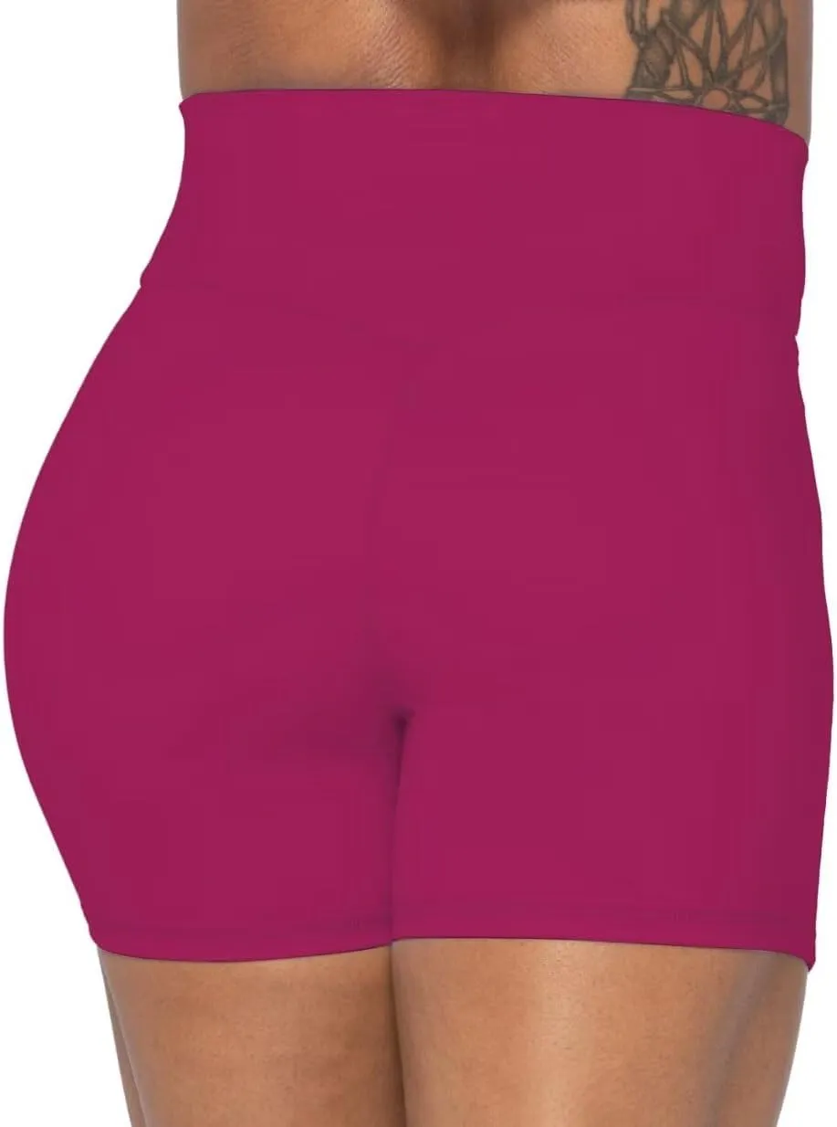 Sunzel No Front Seam Biker Shorts for Women with Pockets, Yoga Workout Gym Bike Shorts