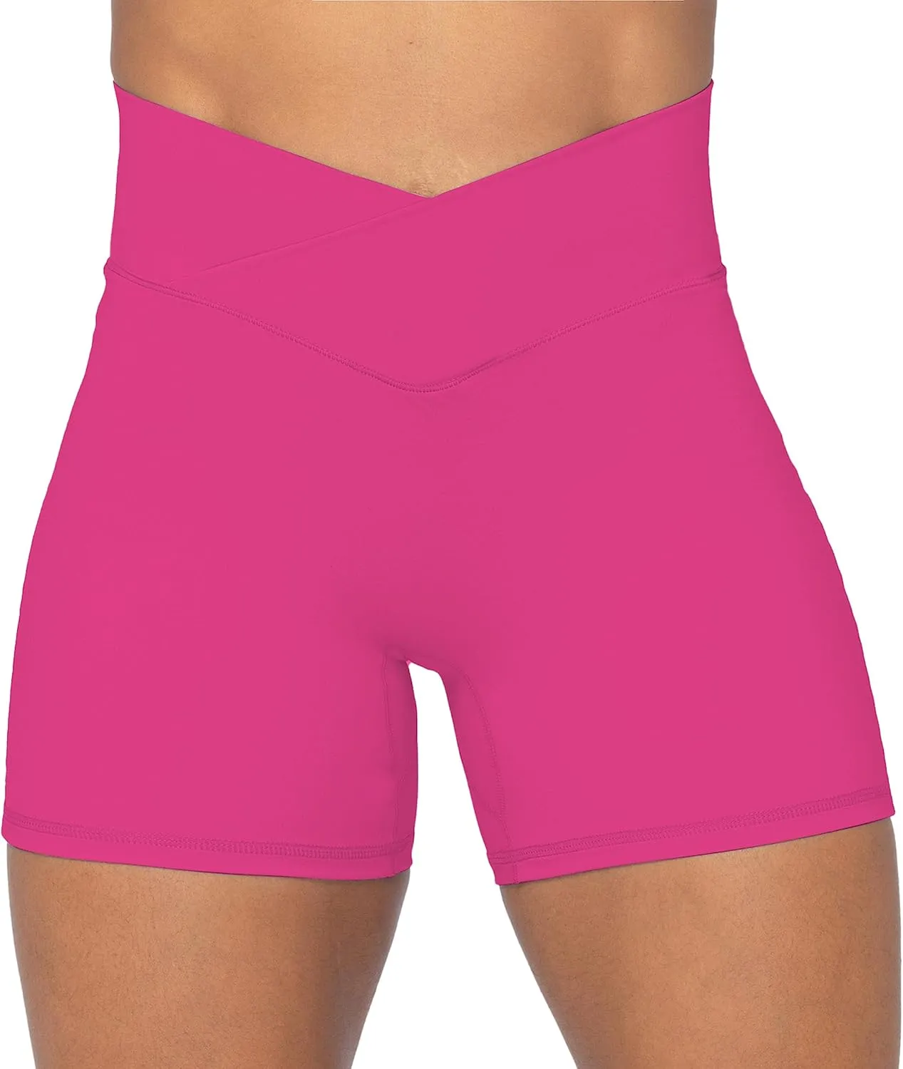 Sunzel No Front Seam Biker Shorts for Women with Pockets, Yoga Workout Gym Bike Shorts