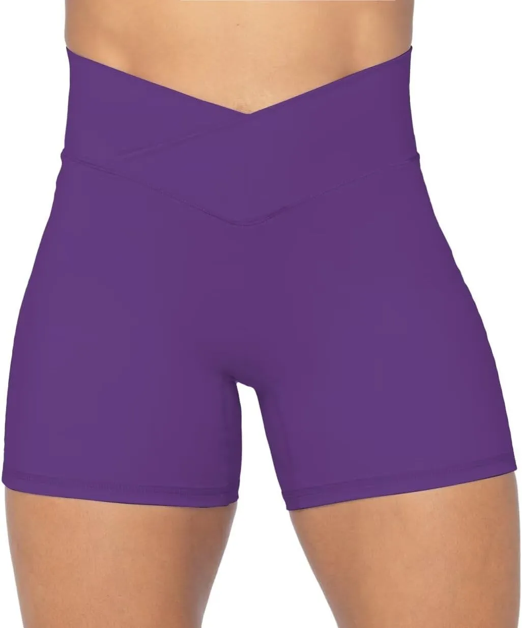 Sunzel No Front Seam Biker Shorts for Women with Pockets, Yoga Workout Gym Bike Shorts
