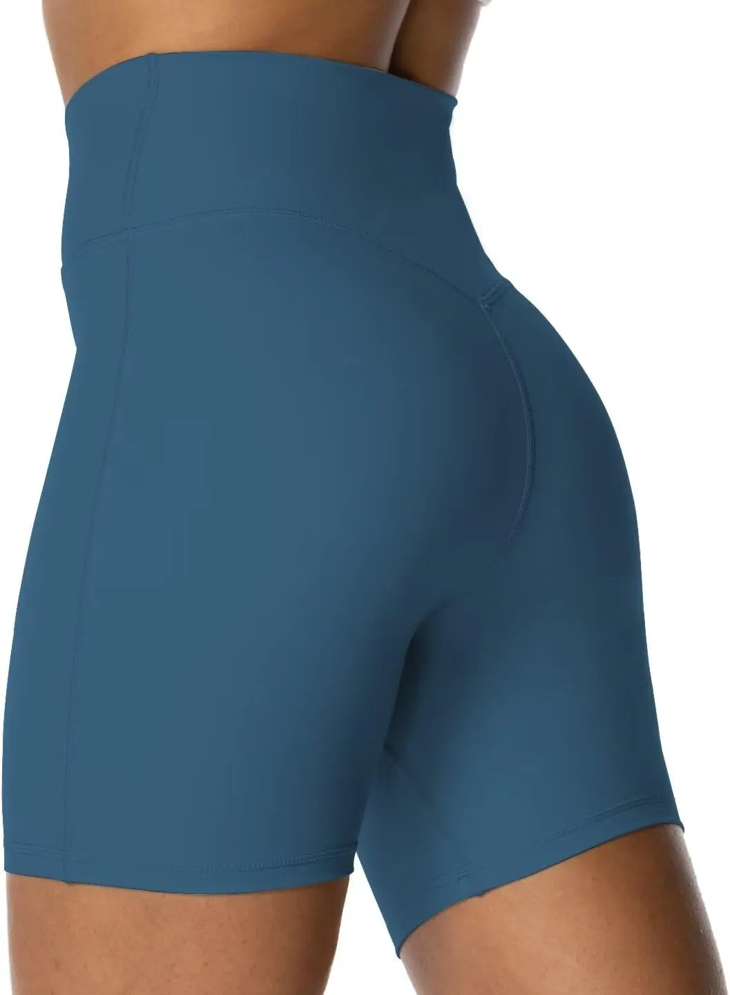 Sunzel No Front Seam Biker Shorts for Women with Pockets, Yoga Workout Gym Bike Shorts