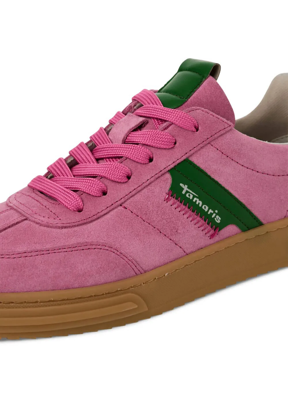 Tamaris Brenna Leren 70's Sneakers Pink