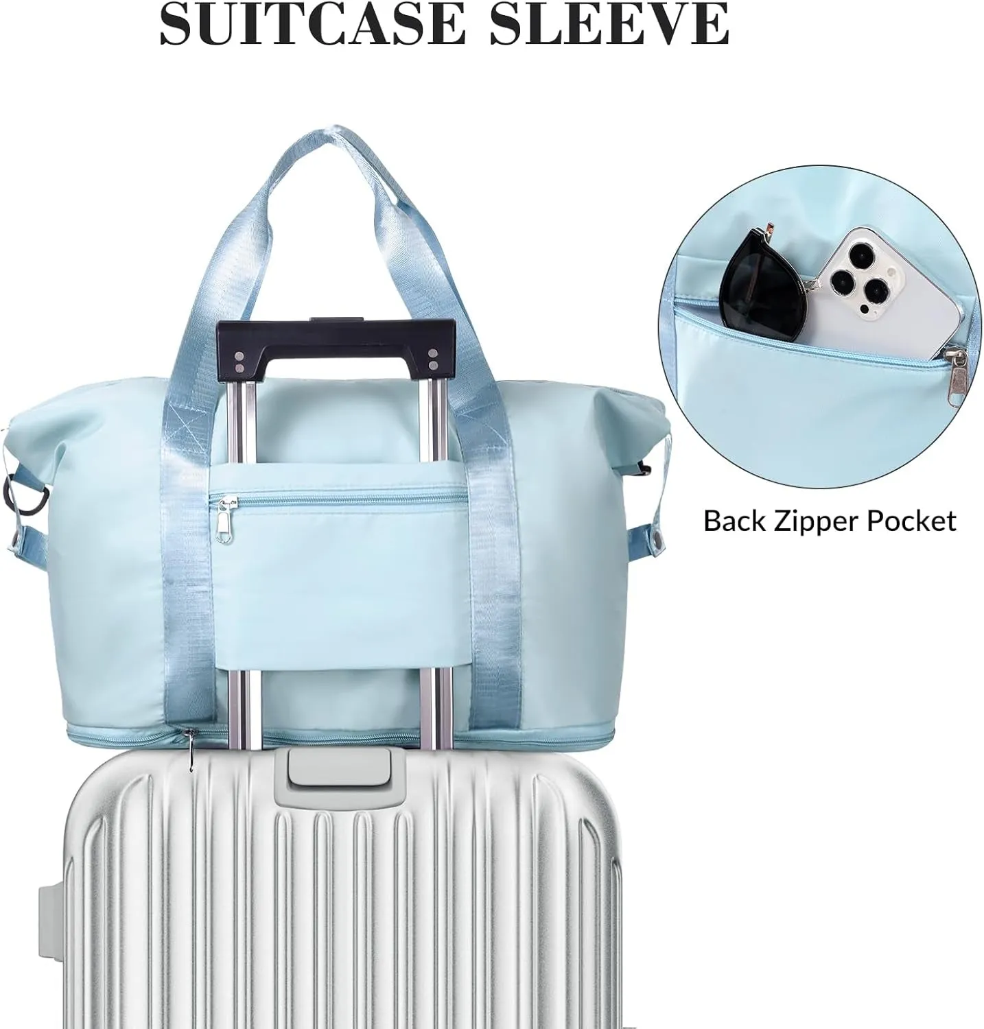 Travel Duffel Bag - Large Shoulder Weekender Overnight Bag
