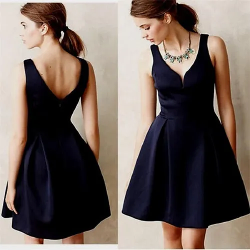 Unique Cocktail Dress V Neck Zipper Homecoming Dress Short Party Dresses, SH384