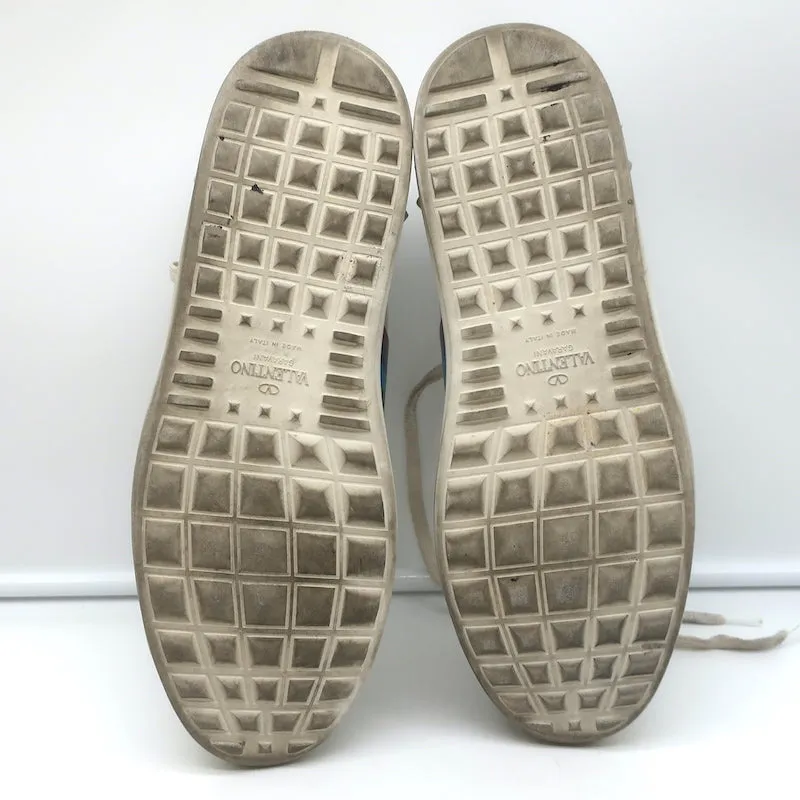 Valentino Rainbow Open Low Sneakers White Leather Size 39