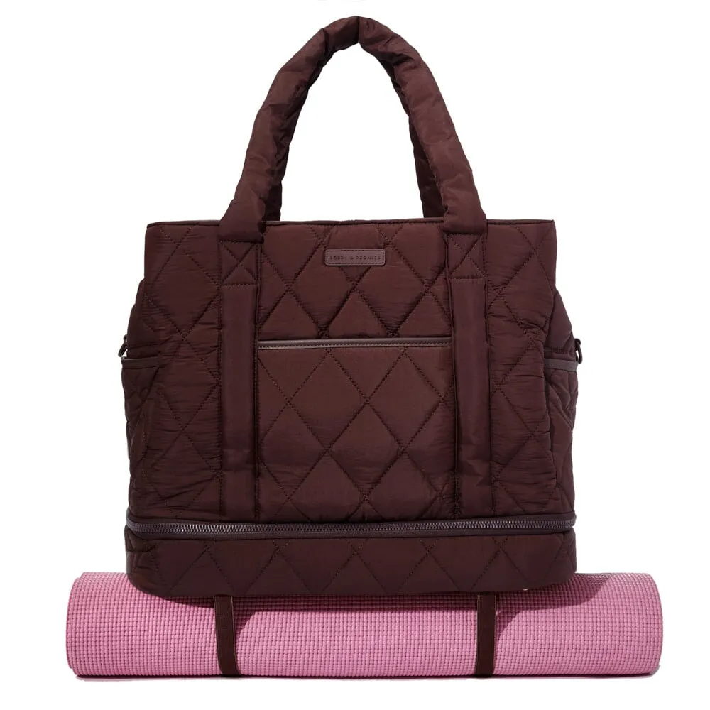 VOYAGER quilted espresso