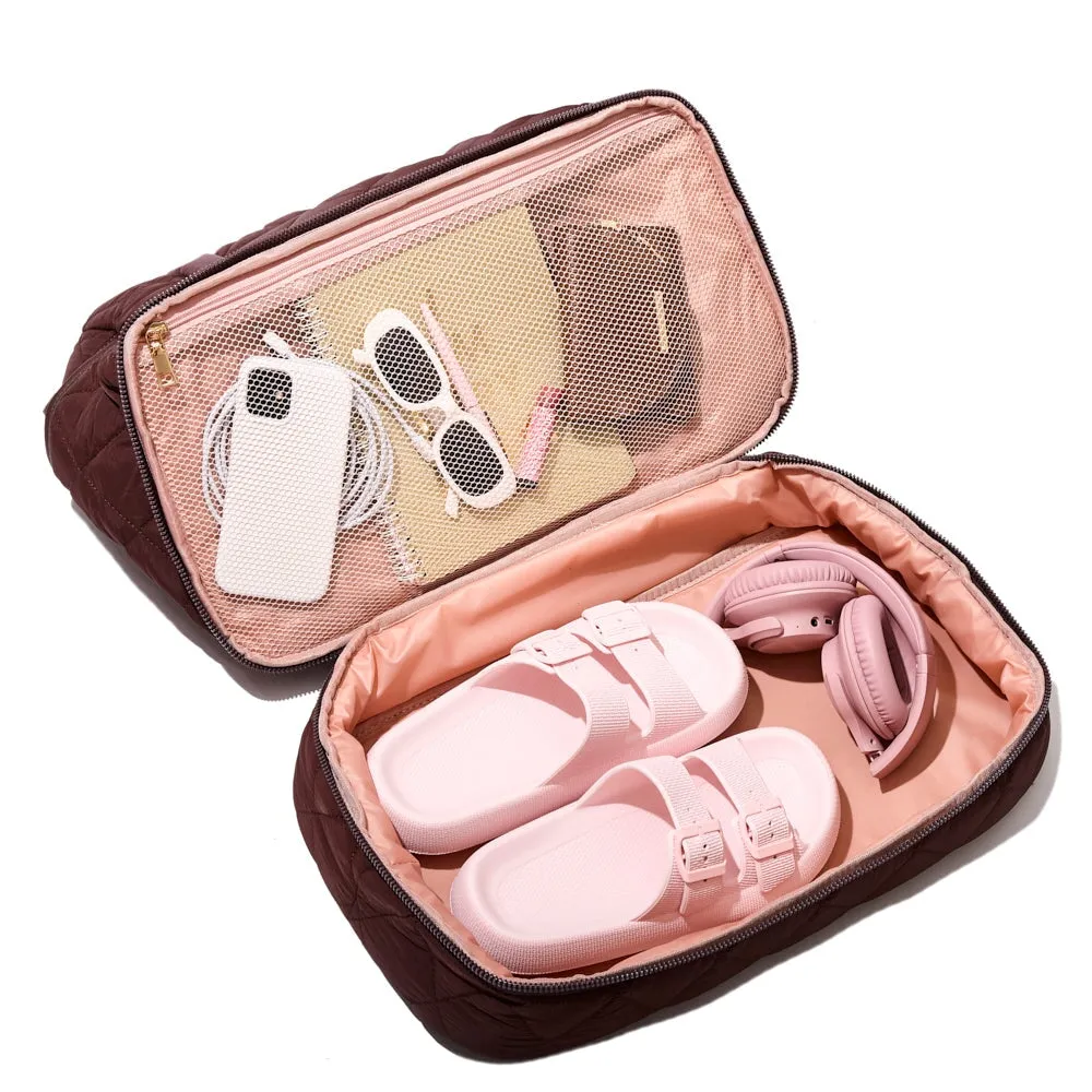 VOYAGER quilted espresso