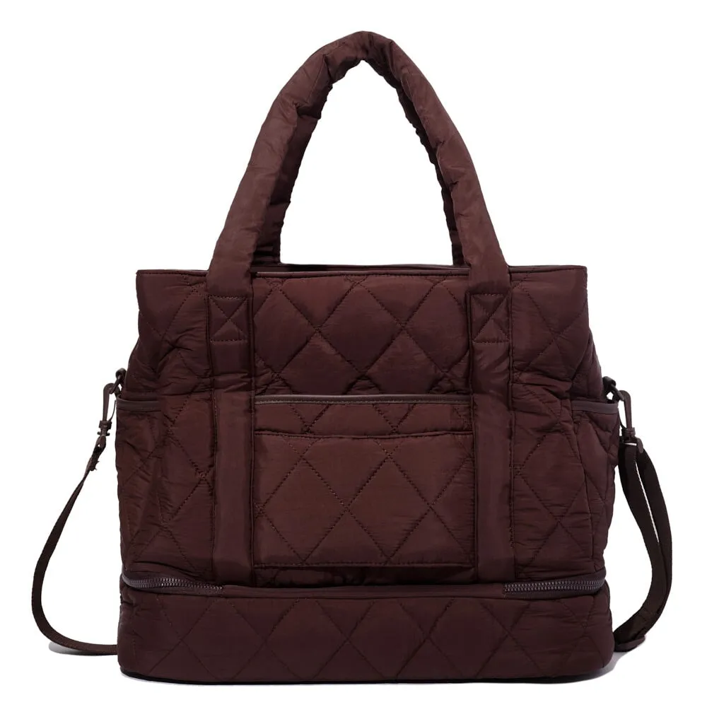 VOYAGER quilted espresso