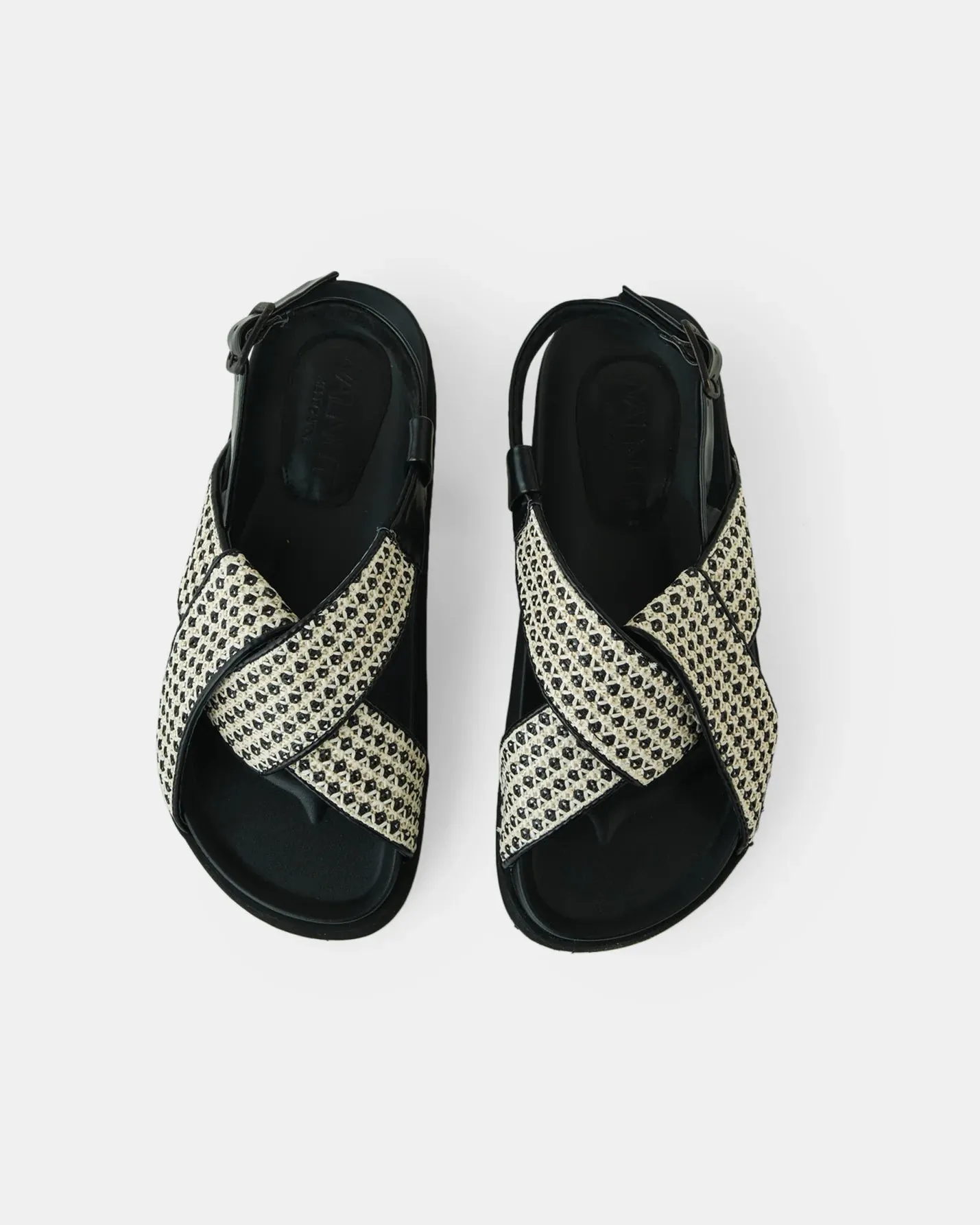 Walnut Melbourne - Mya Sandal - Black Woven