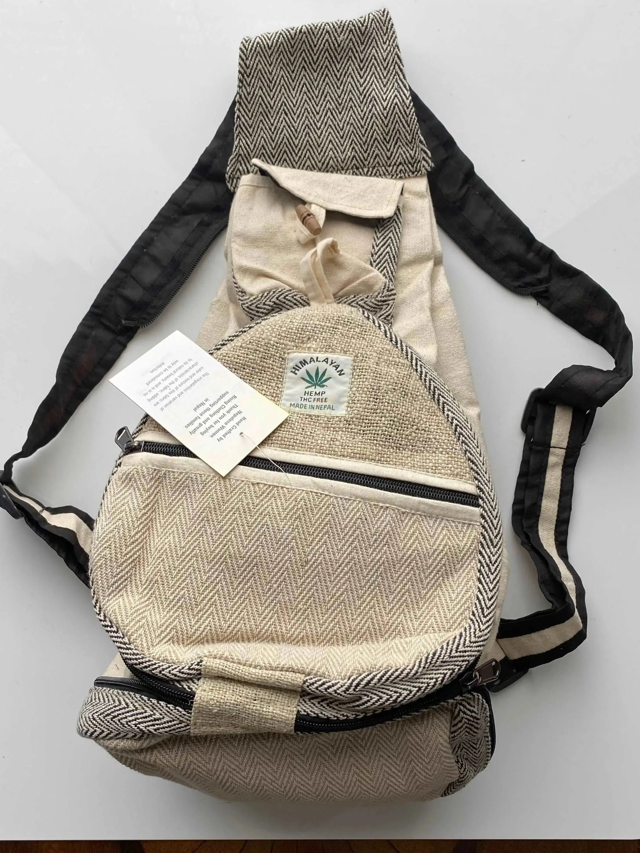 Wild Hemp Crossbody Bag/Backpack - Pure Himalayan Hemp (THC Free)