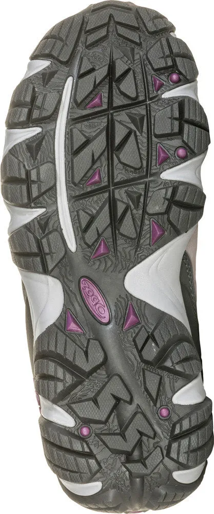 WOMEN'S OBOZ SAWTOOTH II LOW WATERPROOF | PEWTER / VIOLET