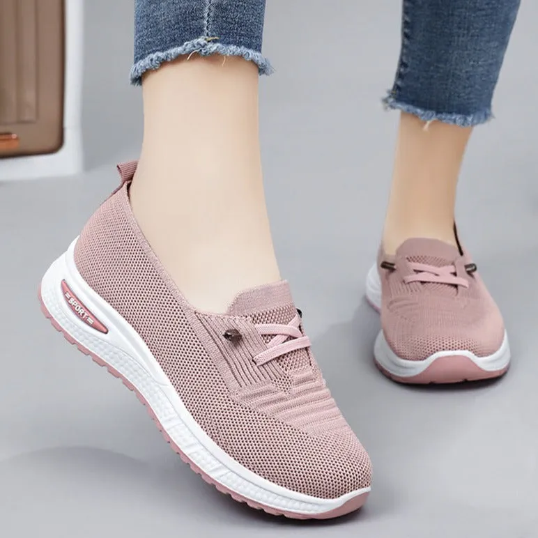 Women's Orthopedic Walking Laces Knit Shoes